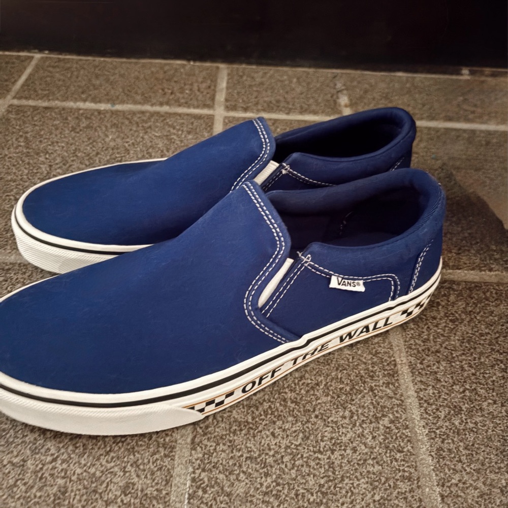 Vans Men's Navy Slip-On Sneakers